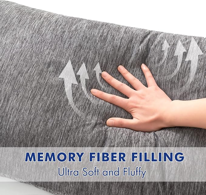 MIULEE Memory Foam Body Pillow for Adults, Cooling Long Full Body Pillow for - Image 4