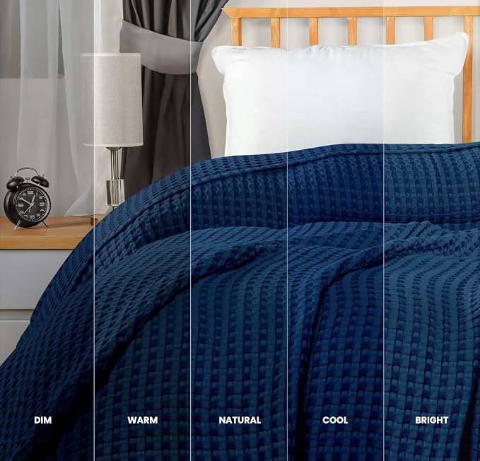 Utopia Bedding 100% Cotton Waffle Weave Blanket Queen Size - Image 5