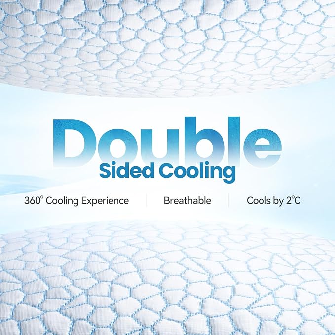 QUTOOL Cooling Pillows for Hot Sleeping, Shredded Memory Foam Pillows Standard - Image 2