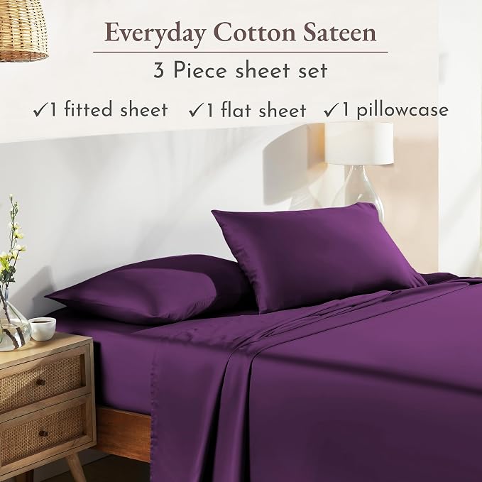California Design Den 12" Pocket Bed Sheets Twin Size Set - Image 4