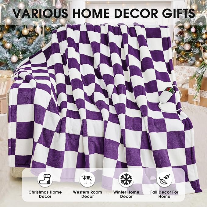 Heated Electric Blanket Throw, 50X60 Heating Blanket - Image 7