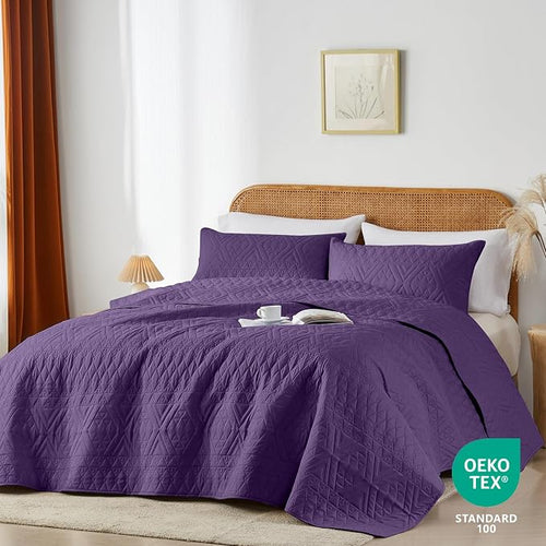 akkialla Full/Queen Quilt Set, Boho Geometric Pattern, Soft All-Season Bedding - Image 2