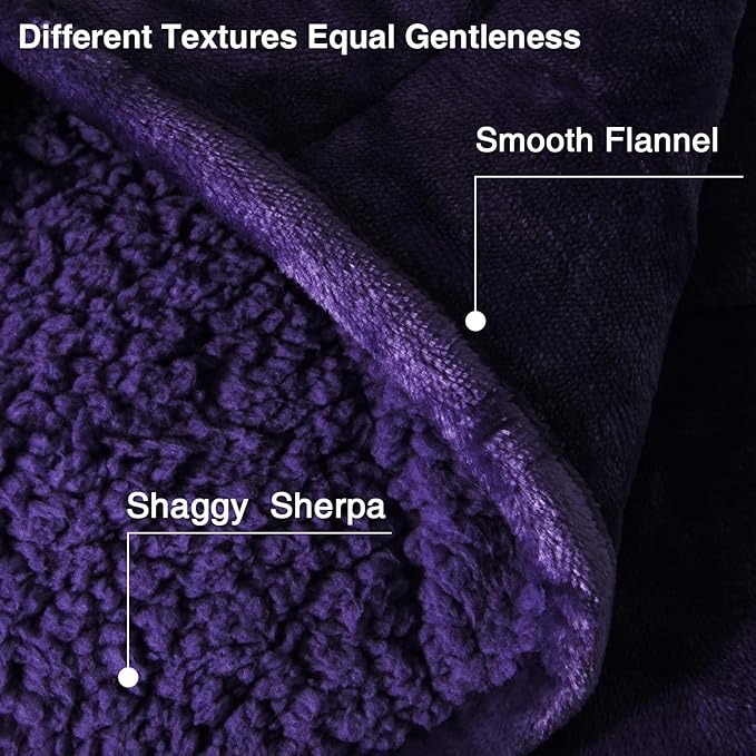 Aemicion Weighted Blanket for Adults, Fluffy Soft Sherpa Heavy Weighted Blanket - Image 4