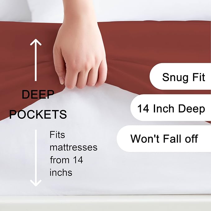 Hotella 100% Microfiber Twin Size Fitted Sheet Only, Ultra Soft Hotel Quality - Image 2