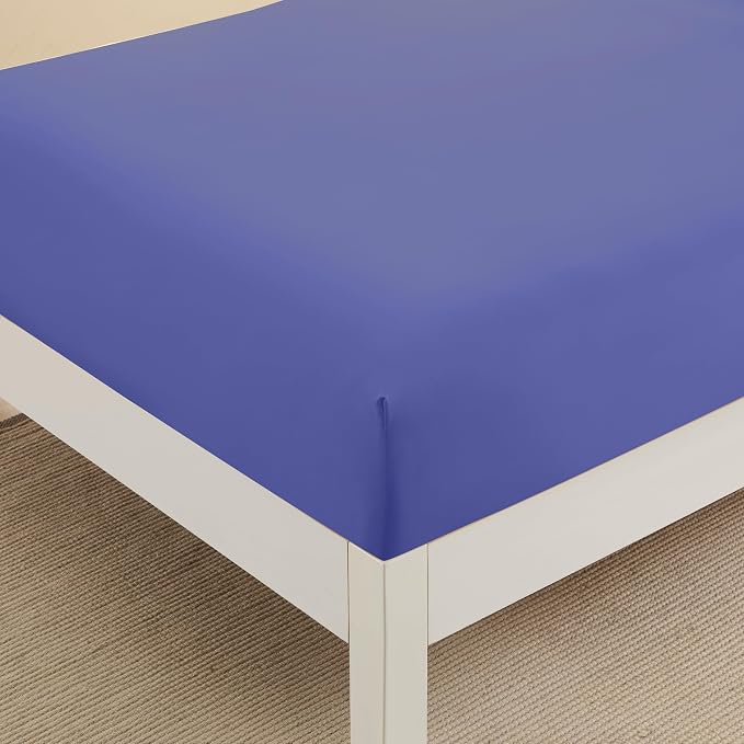 Twin Fitted Sheet Only with Full Elastic & Built in Corner Sheet Straps to - Image 4