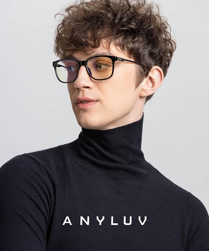 ANYLUV Blue Light Glasses for Men, Lightweight Computer Gaming Glasses - Image 2