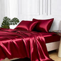 MR&HM Satin Bed Sheets, Twin Size Sheets Set by MRHM