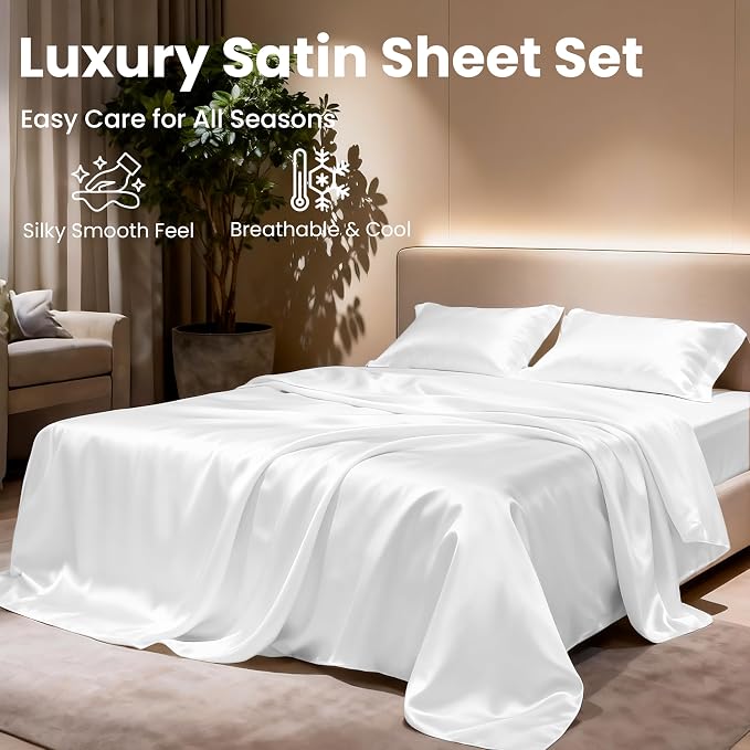 Love's cabin Twin XL Satin Sheet Sets - Image 8