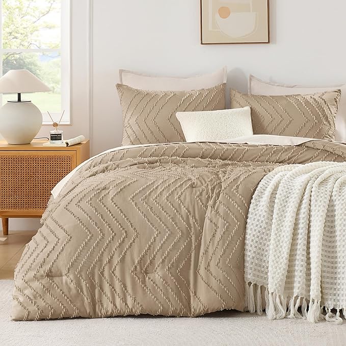 Andency Taupe Twin/Twin XL Comforter Set, Twin Bed Comforter by Andency
