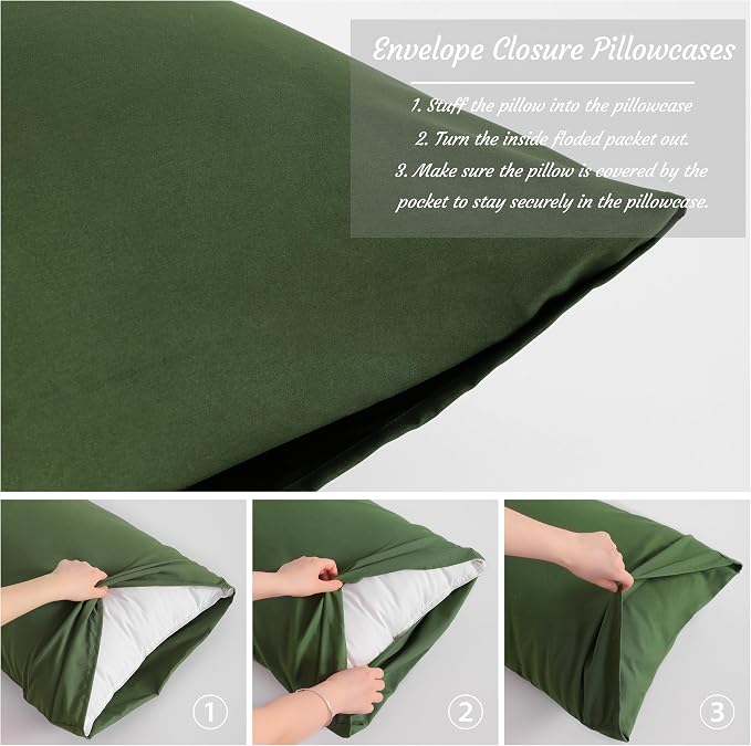NTBAY Standard Pillow Cases Set of 2, 2 Pack Brushed Microfiber 20x26 Pillow - Image 4