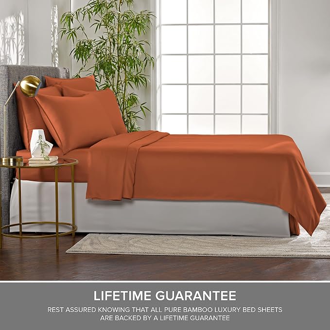 Pure Bamboo Twin Sheets, Genuine 100% Organic Viscose Derived from Bamboo Bed - Image 4
