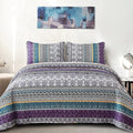 WONGS BEDDING Boho Quilt Set Queen Size, Lightweight Bedspread Coverlet Bedding by WONGSBEDDING