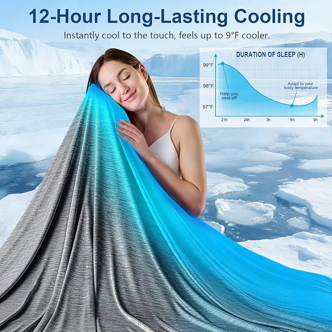 KMUSET Cooling Blanket Twin, Double Sided Summer Cooling Blankets - Image 2