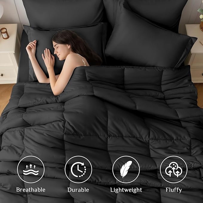 JOLLYVOGUE Oversized Queen Comforter Set, Ultra-Soft Bed in a Bag Oversized - Image 2