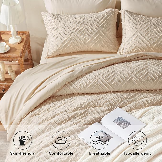 Zzlpp Twin Comforter Set 5 Pieces, Pillow Sham, Pillowcase, Flat Sheet - Image 3