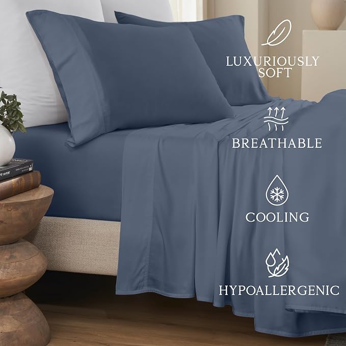 Karissa Mae Cooling Bamboo Viscose Standard Size Pillowcase Set | 100% - Image 2