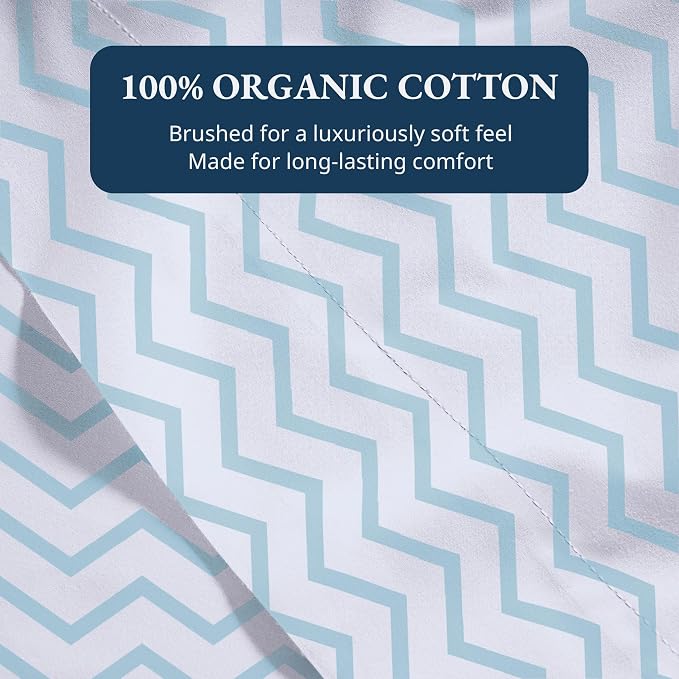 Lane Linen 100% Organic Cotton Full Size Flat Sheet Only - Image 5