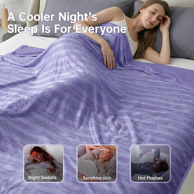 Guohaoi Cooling Blanket for Hot Sleepers, Absorbs Heat to Keep Body Cool for - Image 2