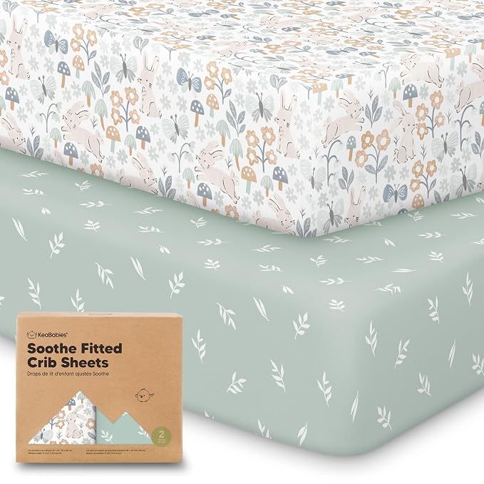 KeaBabies 2-Pack Organic Crib Sheets by KeaBabies