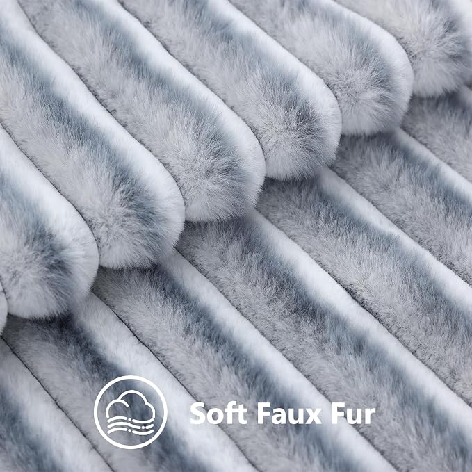 decorUhome Cozy Faux Fur Throw Pillow Covers 16x16 Set of 2 Decorative Soft - Image 3