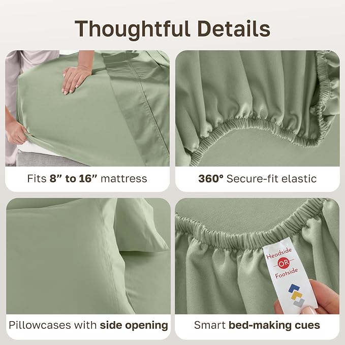 California Design Den Deep Pocket Queen Sheets Set - Image 5