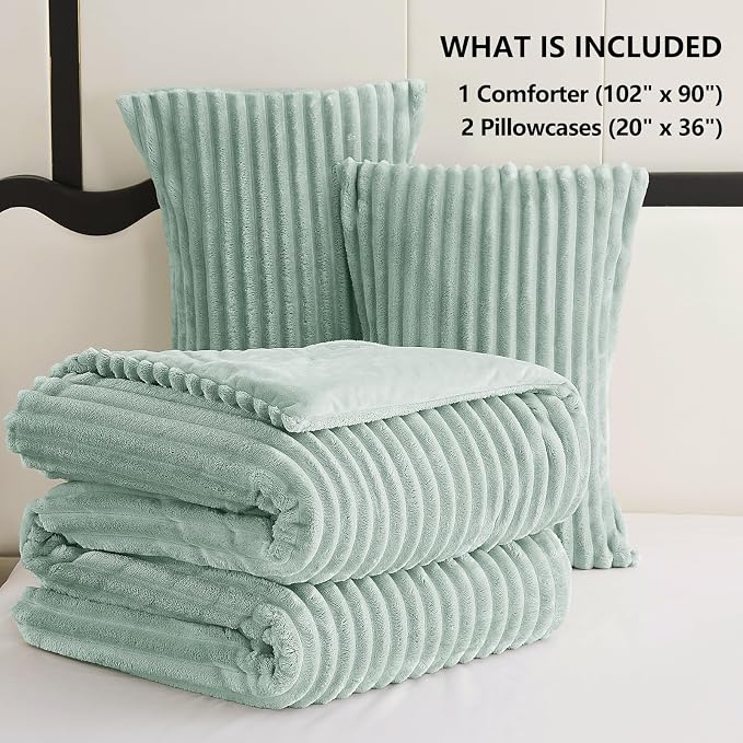 CozyLux Fluffy King Size Comforter Set - Image 6