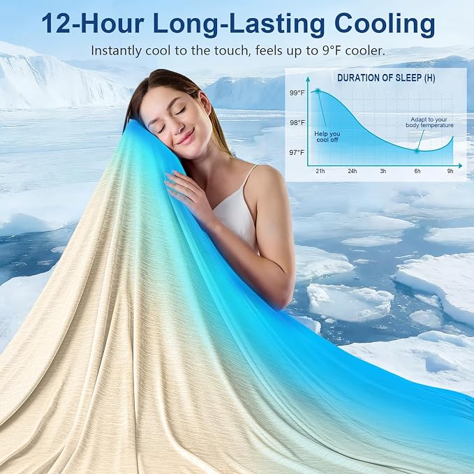 KMUSET Cooling Blanket Throw, Double Sided Summer Cooling Blankets - Image 2