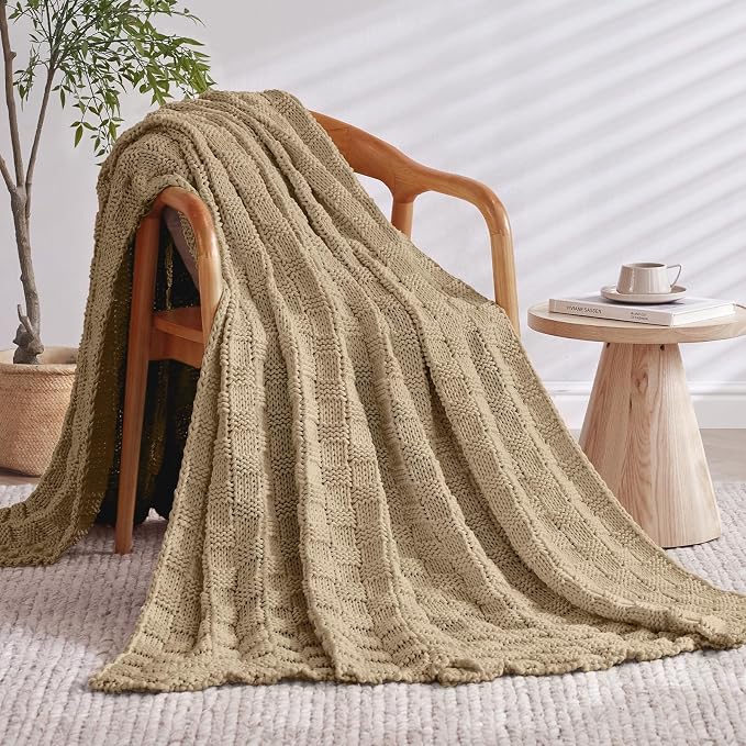 Knitted Weighted Blanket Kids, No Beads Heavy Blanket 36” x 48'' 3lbs, - Image 2