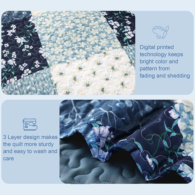 Exclusivo Mezcla Reversible Boho Quilts King Size - Image 5