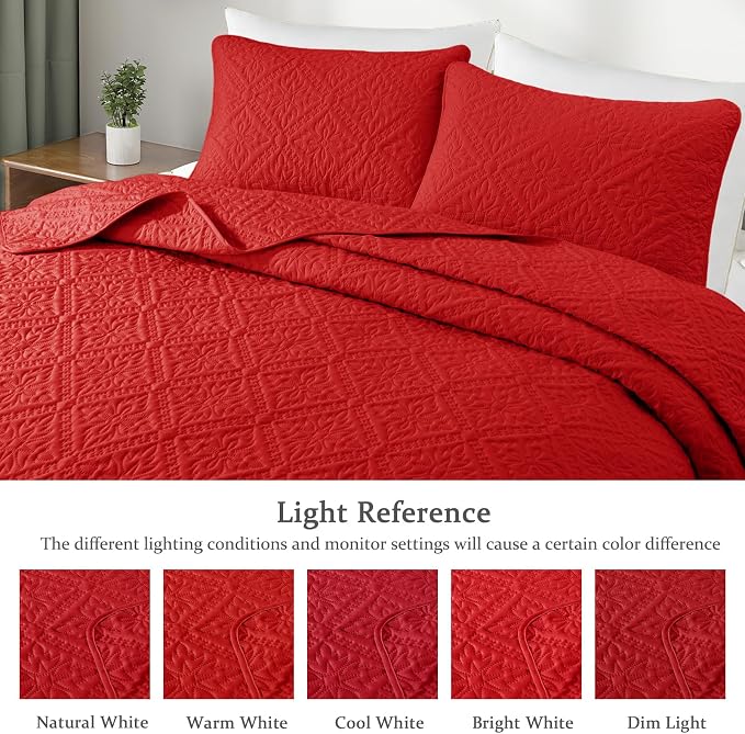 Exclusivo Mezcla California King Quilt Bedding Set, Lightweight Soft Bedspreads - Image 3