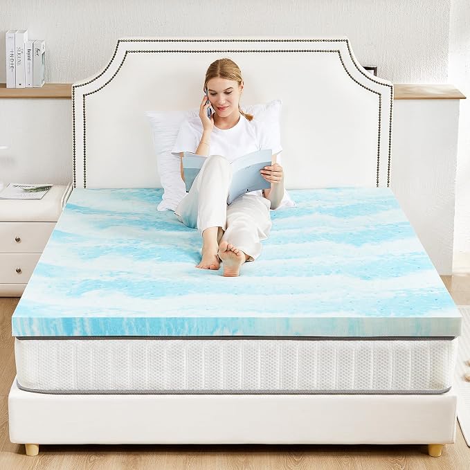 Sweetcrispy Mattress Topper Full, 3 Inch Thick Memory Foam Gel Infused Cooling - Image 7