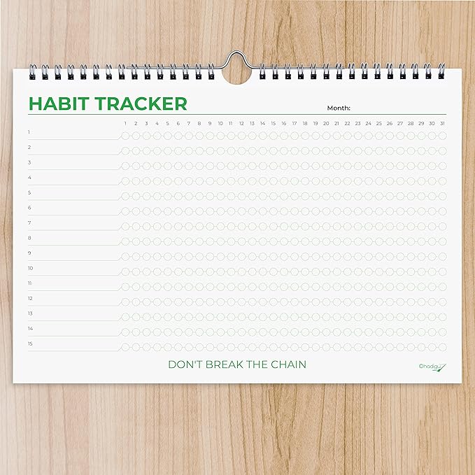 Hadigu Habit Tracker Calendar Colorful Motivational Design, Spiral Bound and - Image 2