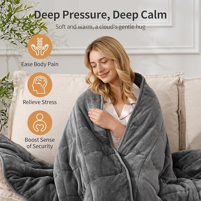 Uttermara Weighted Blankets for Adults Queen Size, 25lbs 60x80 inches Blanket - Image 4