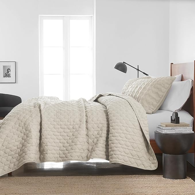 WDCOZY Light Beige Twin Size Quit Bedding Set - Image 4