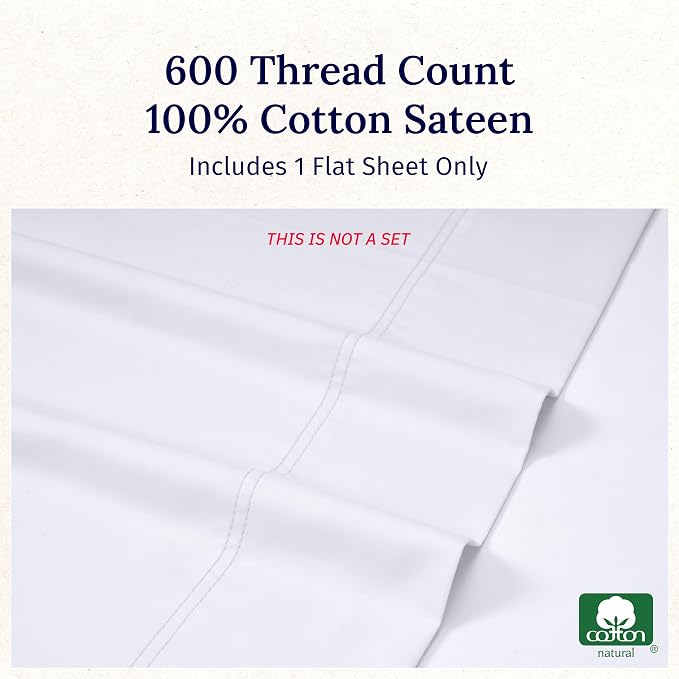 California Design Den Queen Size Flat Sheet Only - Image 5