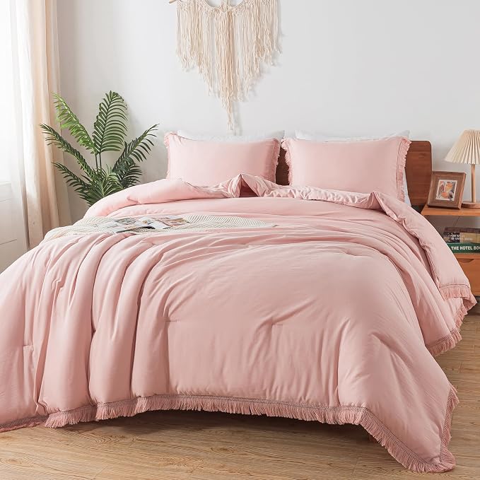 Andency Pink Comforter Set King Size by Andency
