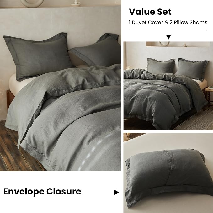 Simple&Opulence 100% Linen Duvet Cover Set - Image 4