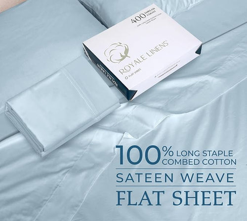 400 Thread Count 100% American Grown Cotton Flat Sheet - Image 2