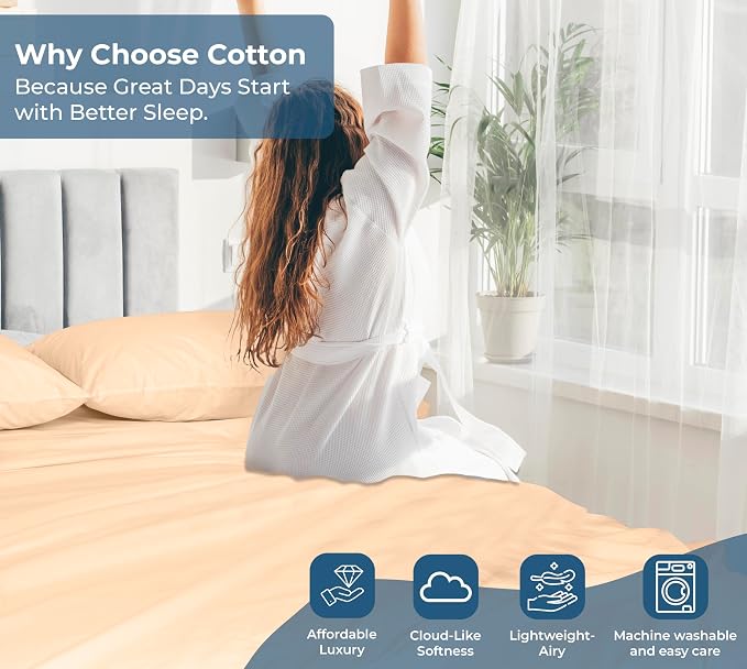 Royale Linens 100% Organic Cotton King Flat Sheet Only - Image 7