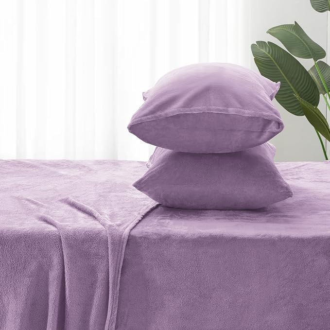 BEDELITE Flannel Sheets Full Size Lavender - Image 7