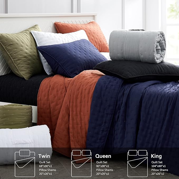 ROARINGWILD Olive Green Cloud Queen Size Quilt Bedding Sets - Image 7
