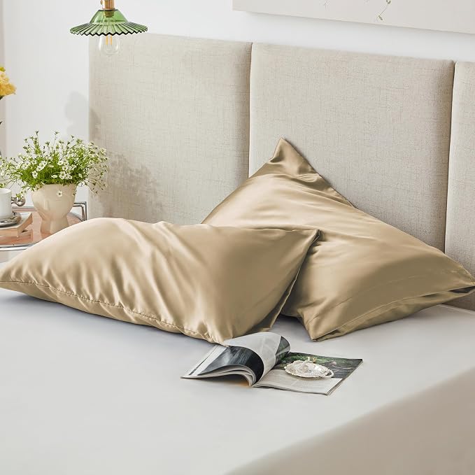 Love's cabin Satin Pillowcase Set of 2 King Size 20x36, Cooling Pillow Covers - Image 5