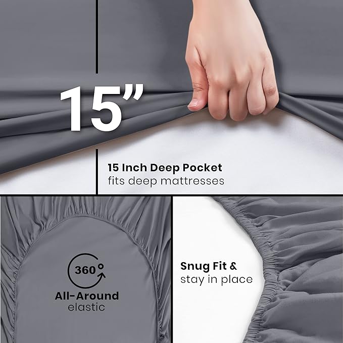 Utopia Bedding King Fitted Sheets - Image 3