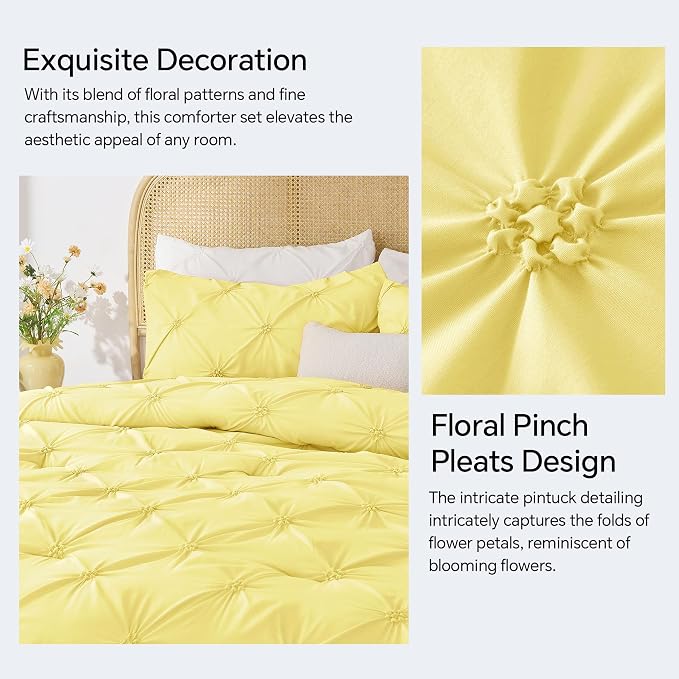 BEDELITE Light Yellow King Size Comforter Set - Image 4
