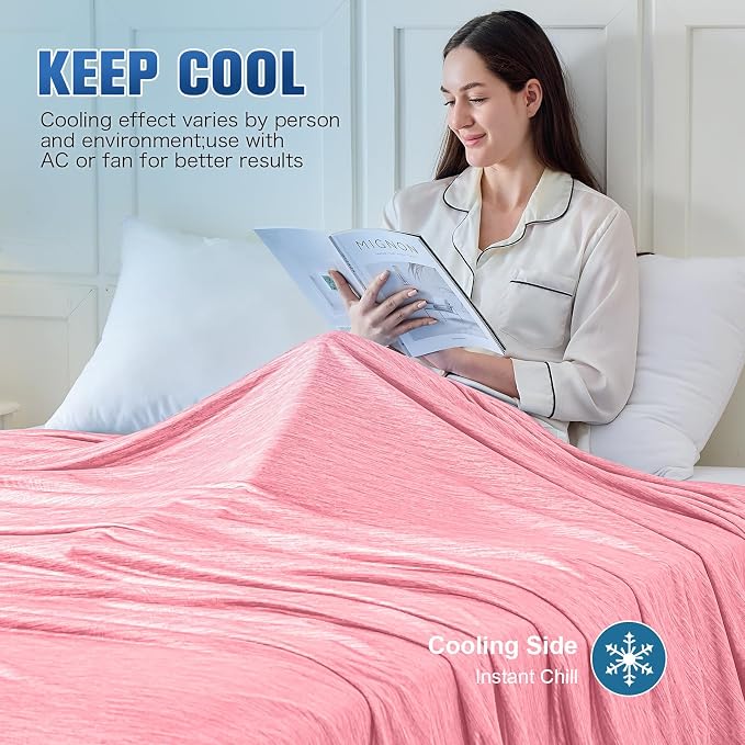 KMUSET Cooling Blanket King Size, Double Sided Summer Cooling Blankets - Image 5
