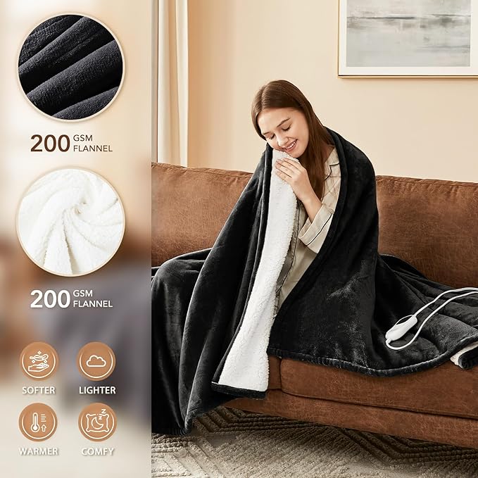 Homemate Heated Blanket Electric Throw - Image 2