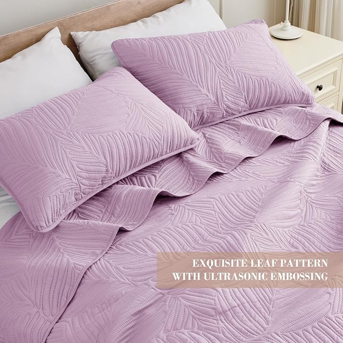 Exclusivo Mezcla Twin Quilt Bedding Set, Lightweight Lilac Quilts Twin Size - Image 3