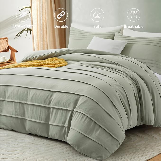 Oli Anderson Mist Sage Duvet Cover Queen Size - Image 2