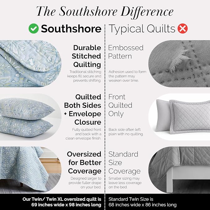 Southshore Fine Living, Inc. Twin XL Comforter Quilt Set, Dorm Bedding - Image 4