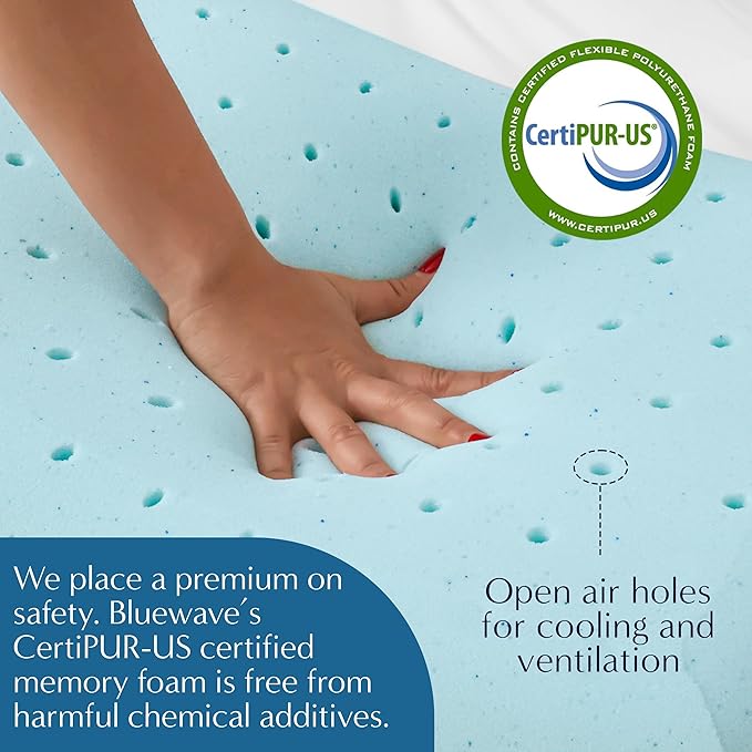 Bluewave Bedding Ultra Slim Gel Memory Foam Pillow - Image 6